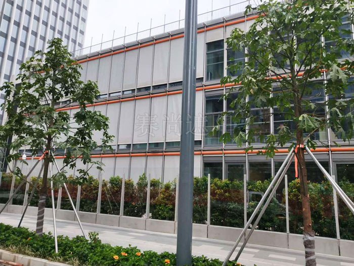 深圳前海G30荟同国际学校织物外遮阳工程实景照片